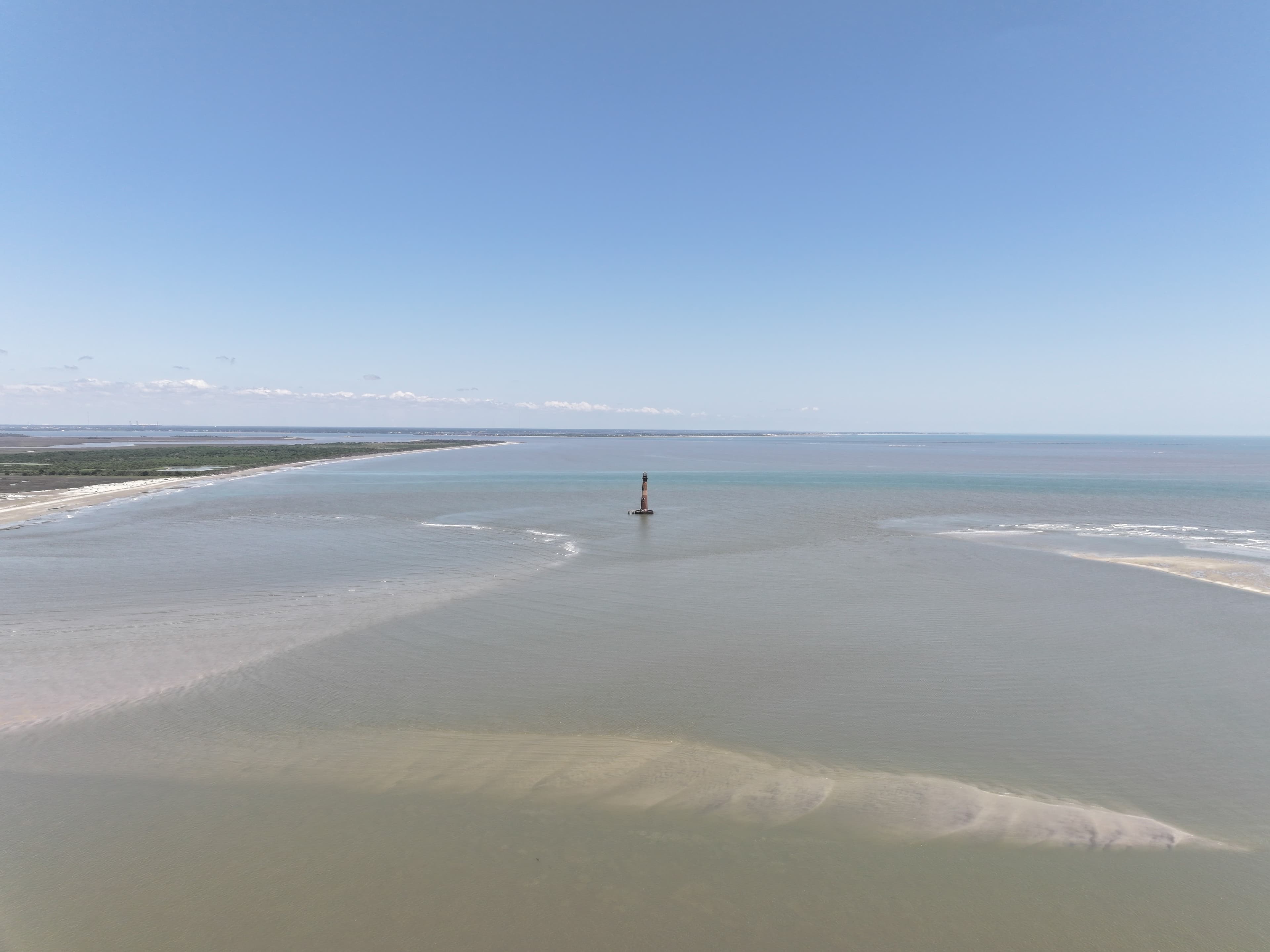 Morris Island Lighthouse aerial photography